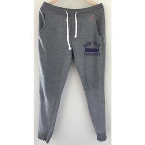 Triblend Sweats League New York University NYU Heather Gray Sweatpants Joggers S